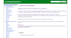 Desktop Screenshot of honestmedicaladvice.com