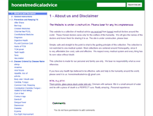 Tablet Screenshot of honestmedicaladvice.com